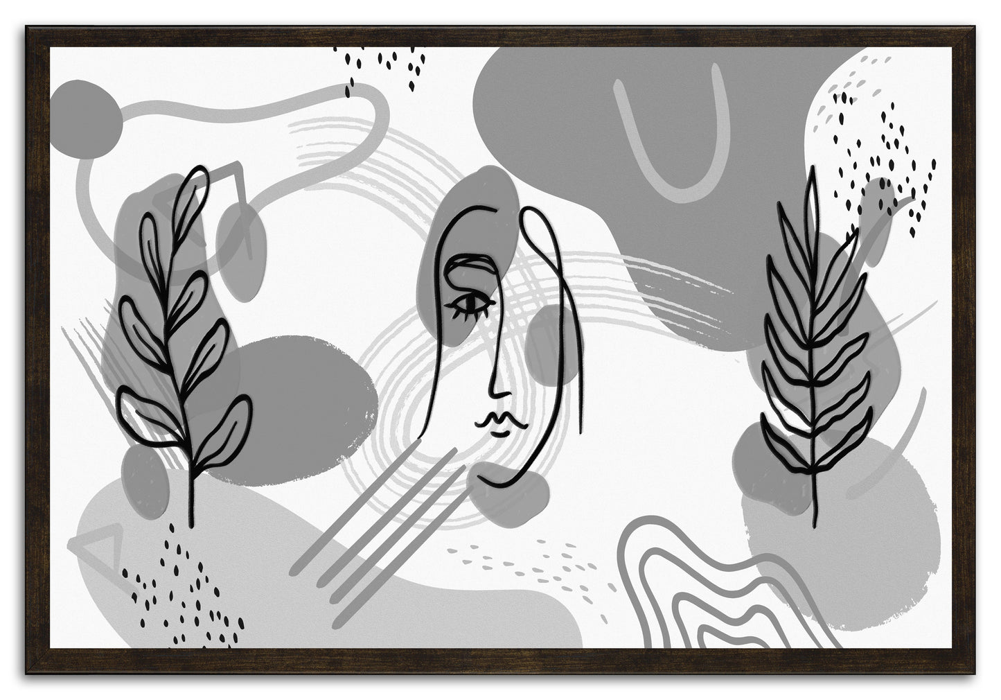 Bohemian Life BW Painting Print