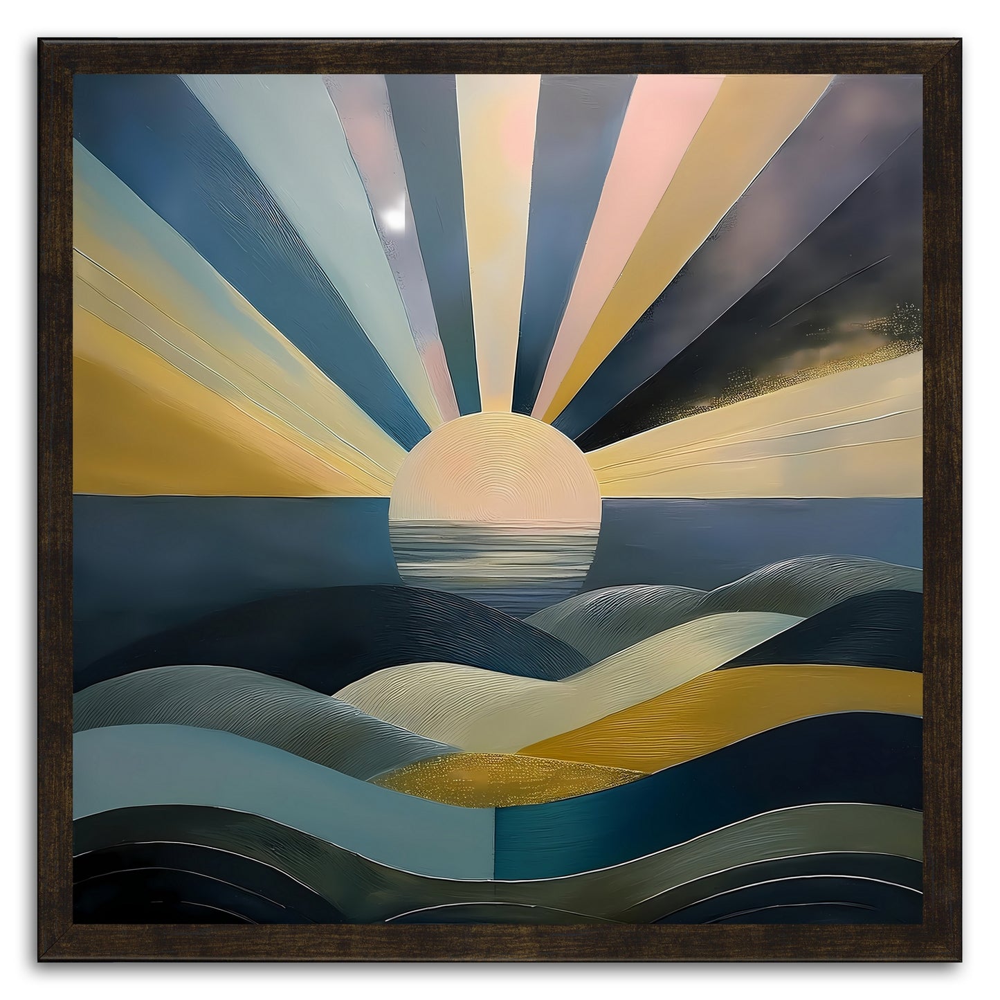 Radiating Coastal Sunset