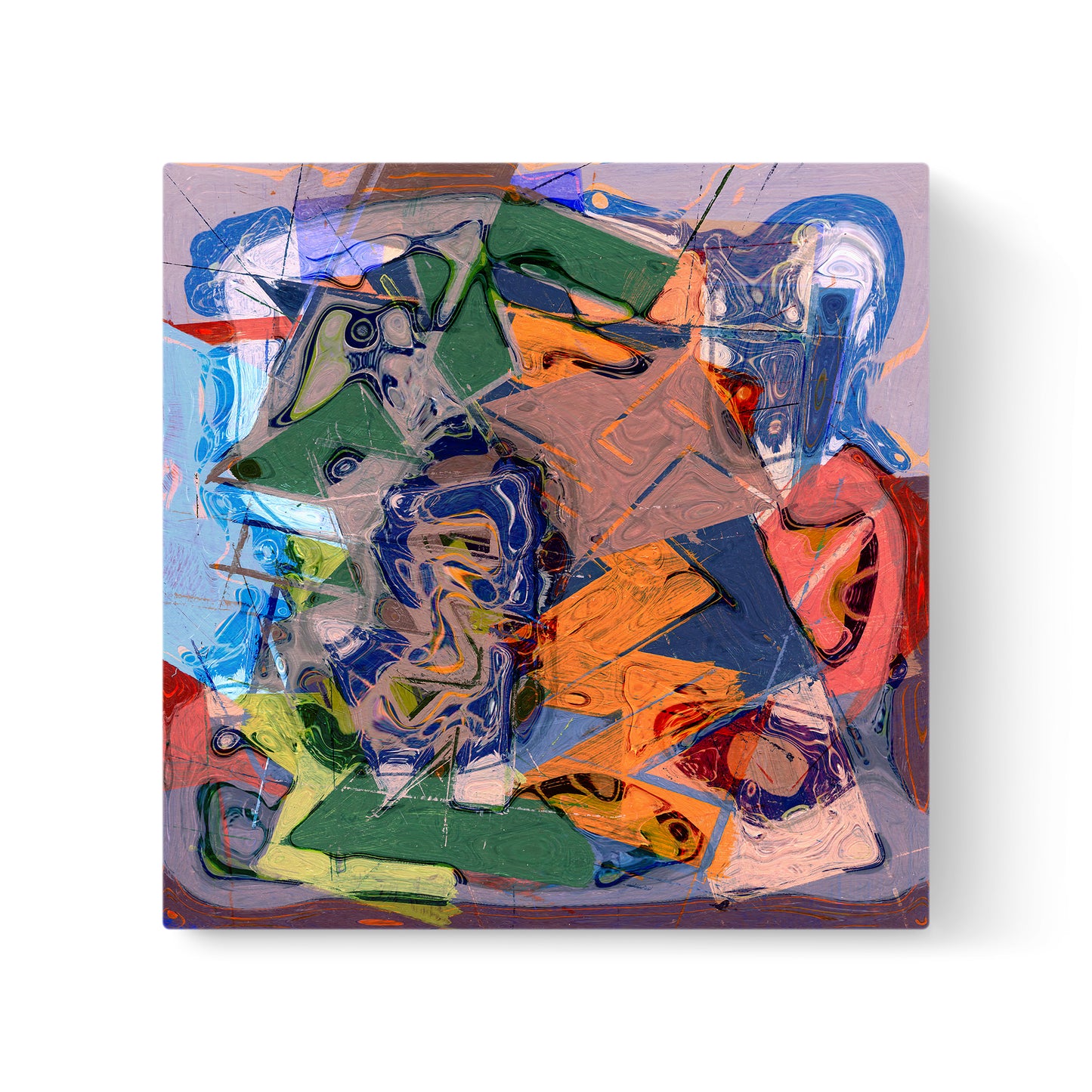 Bending Shapes I - Wrapped Canvas Painting