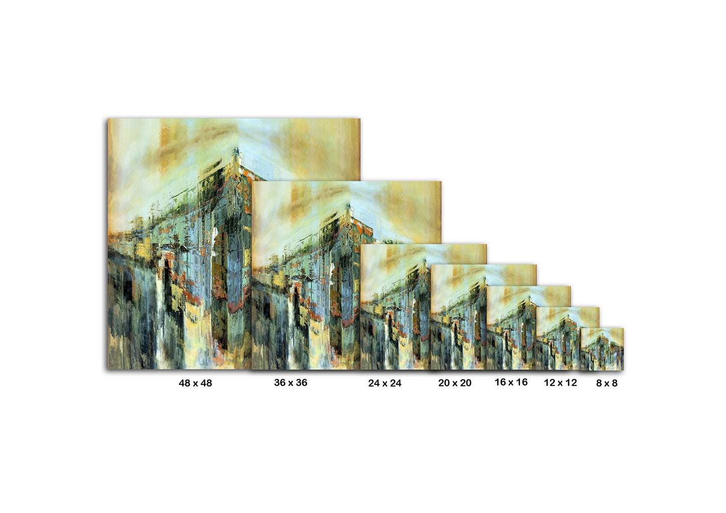 City On Edge Painting Print