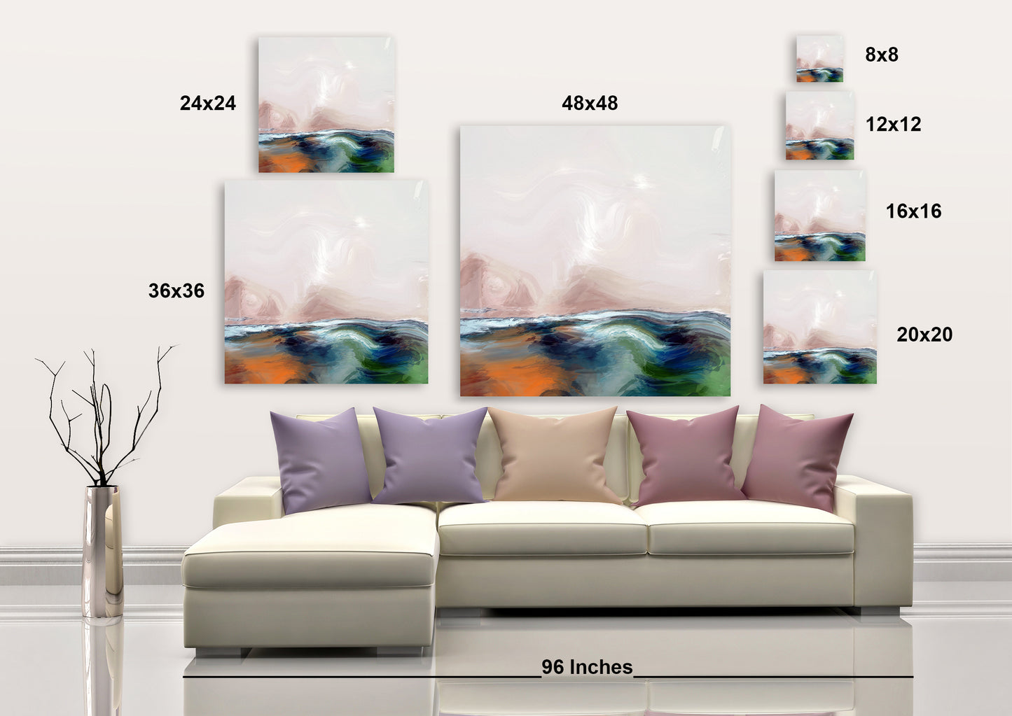Blue Horizon II - Wrapped Canvas Painting