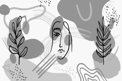 Bohemian Life BW Painting Print