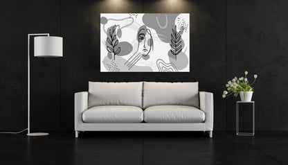 Bohemian Life BW Painting Print