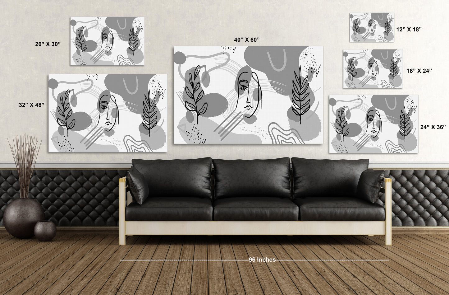 Bohemian Life BW Painting Print