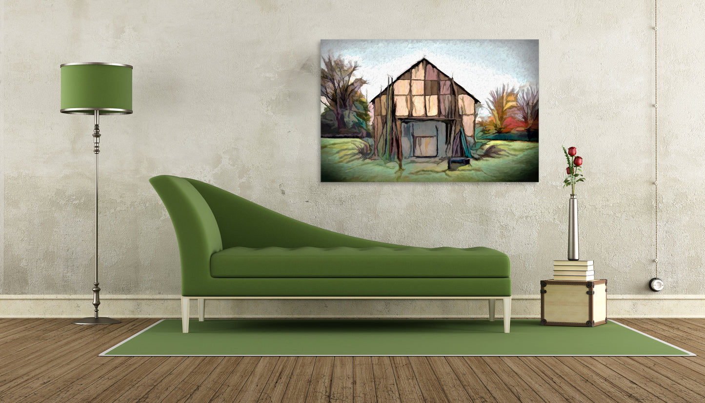 Boho Barn Painting Print
