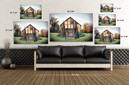 Boho Barn Painting Print