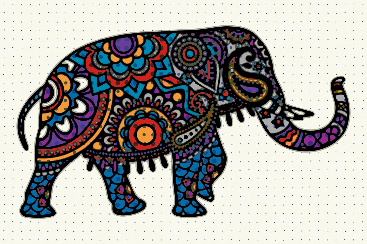 Boho Elephant 707 Painting Print
