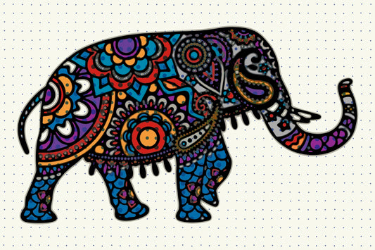 Boho Elephant 707 Painting Print