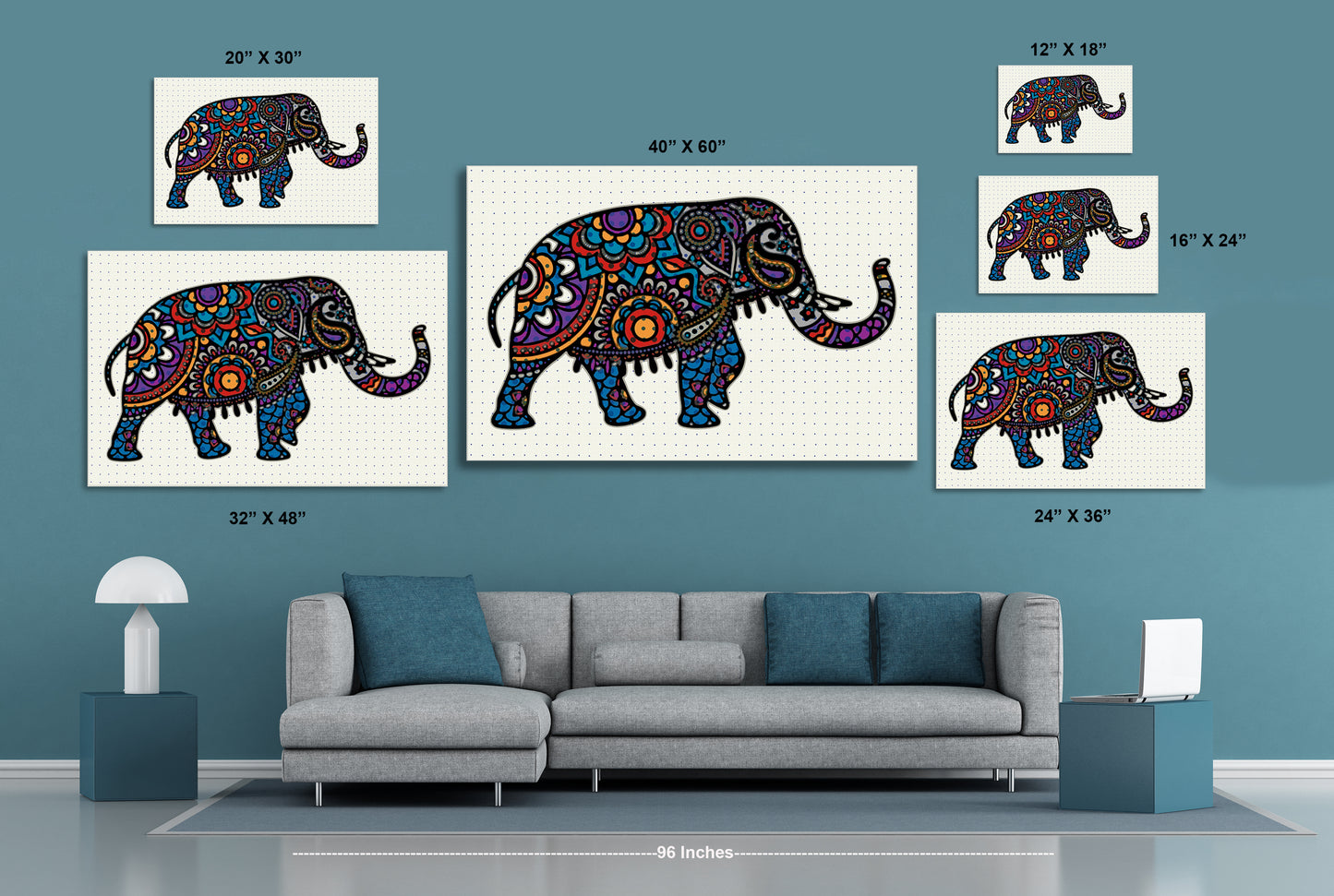 Boho Elephant 707 Painting Print