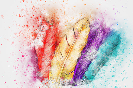 Boho Feathers 545 Painting Print