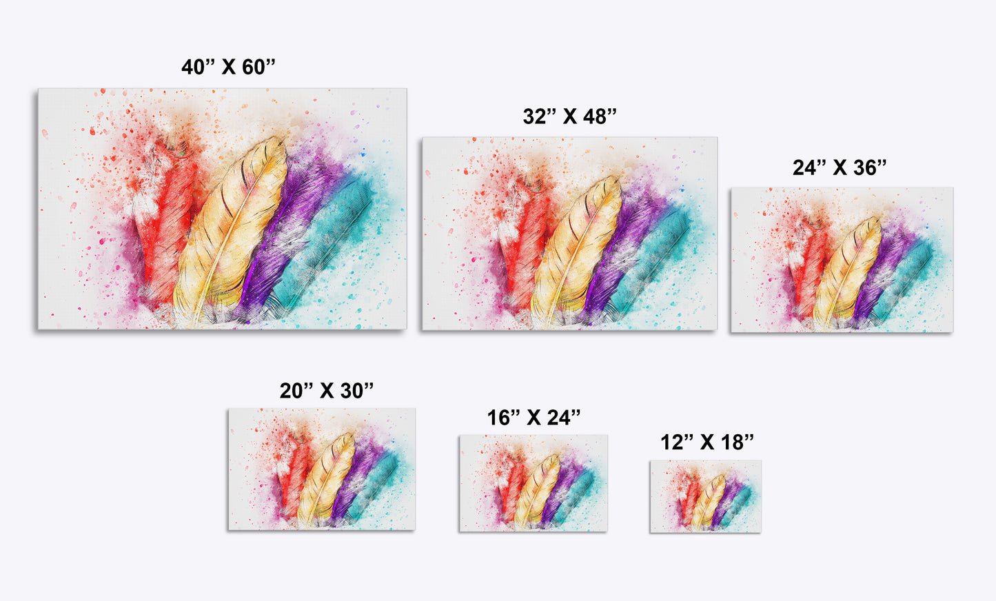 Boho Feathers 545 Painting Print