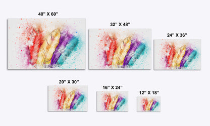 Boho Feathers 545 Painting Print