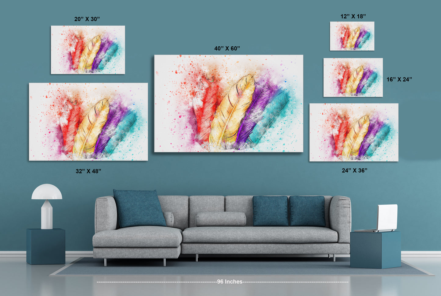 Boho Feathers 545 Painting Print