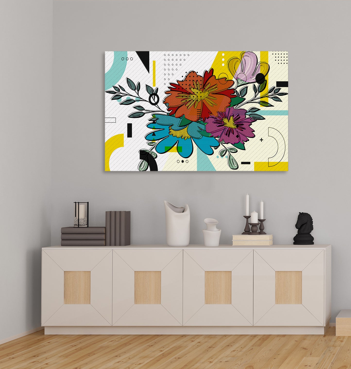 Boho Flowers 125 Painting Print