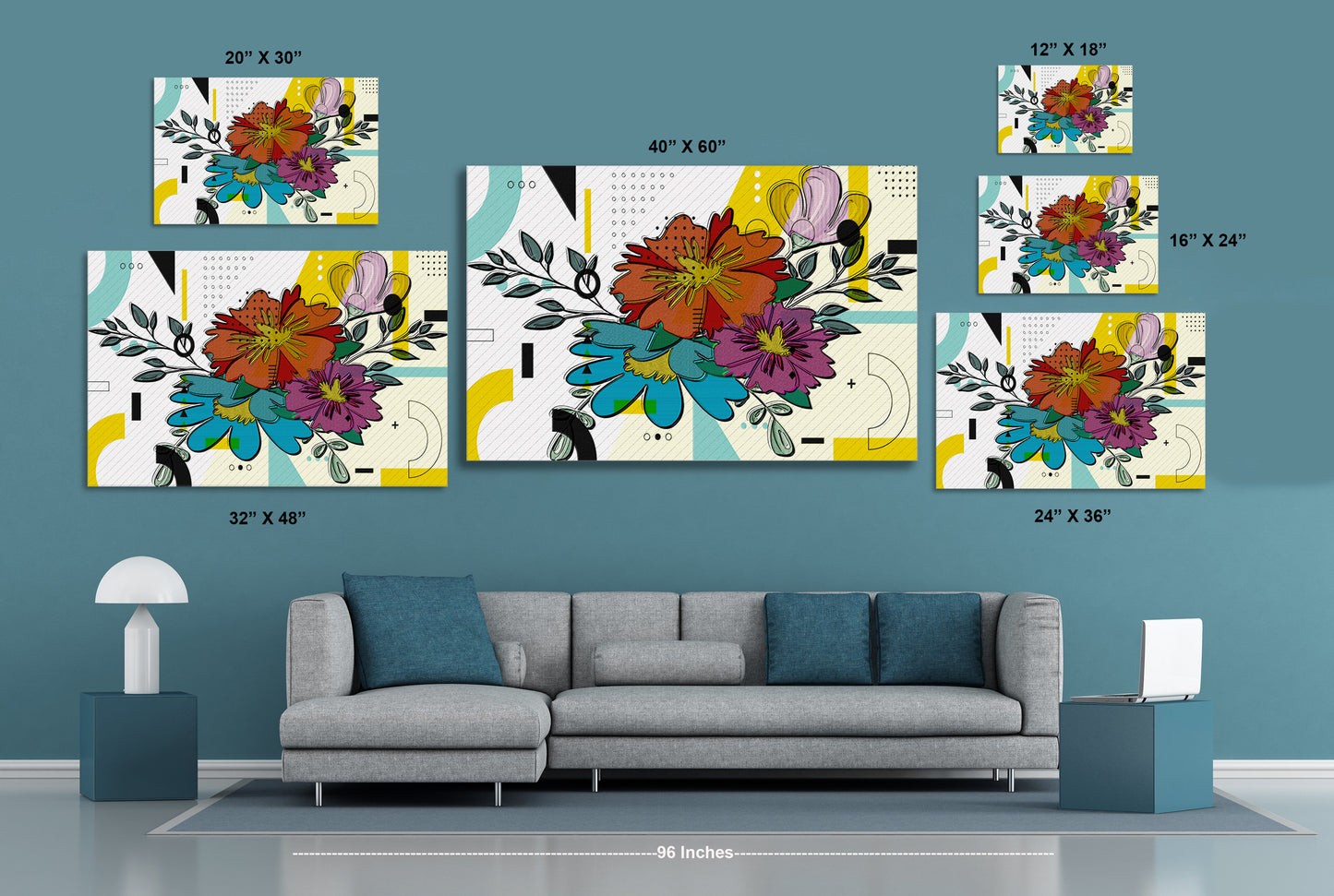 Boho Flowers 125 Painting Print