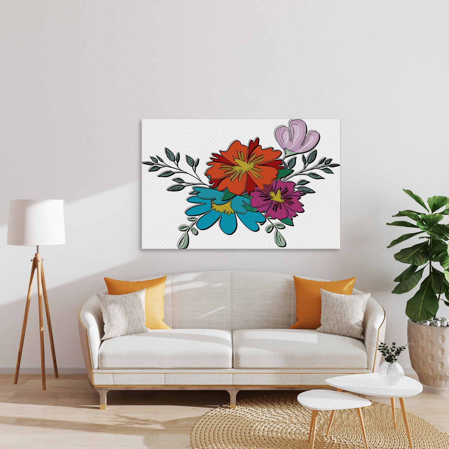 Boho Flowers VI Painting Print
