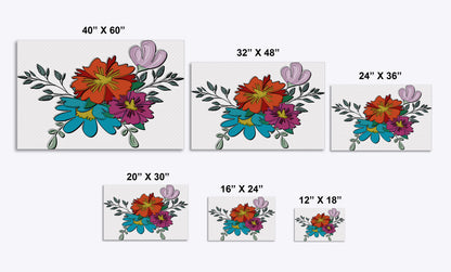 Boho Flowers VI Painting Print