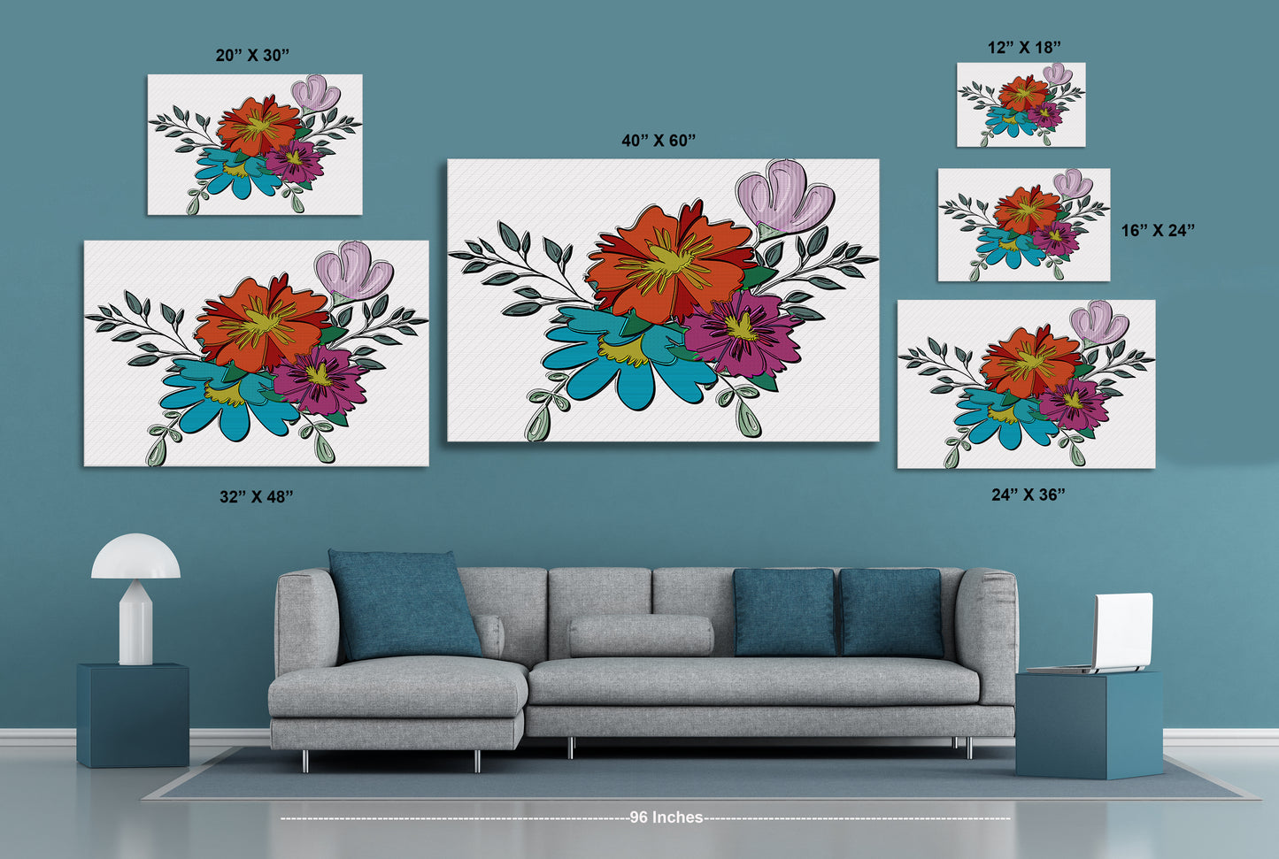 Boho Flowers VI Painting Print