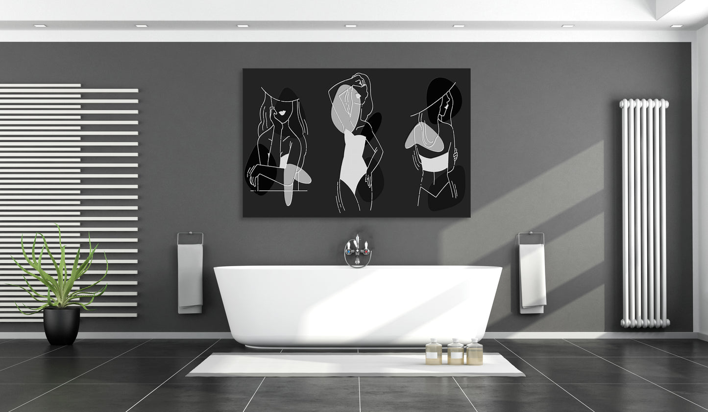 Boho Ladies In Black Painting Print