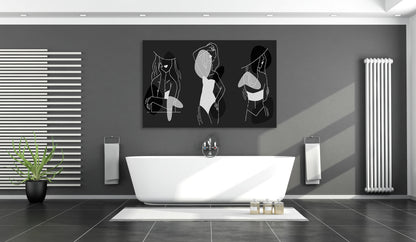 Boho Ladies In Black Painting Print