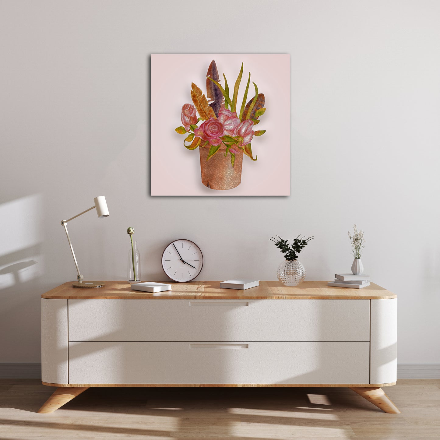 Boho Floral Arrangement I Painting Print
