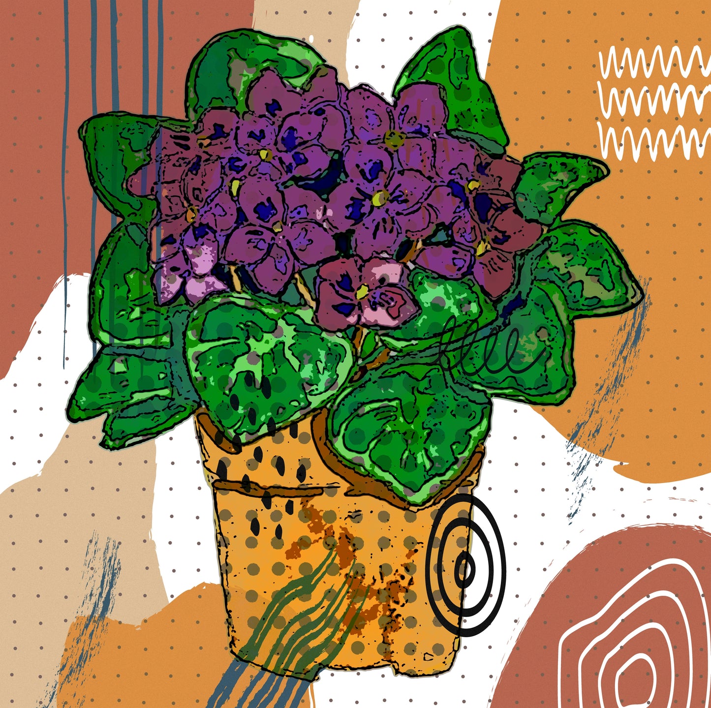 Boho Flowers 164 Painting Print
