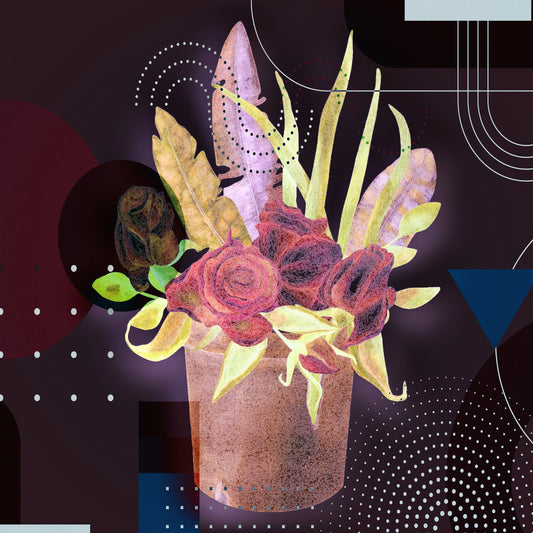 Boho Flowers And Feather 689