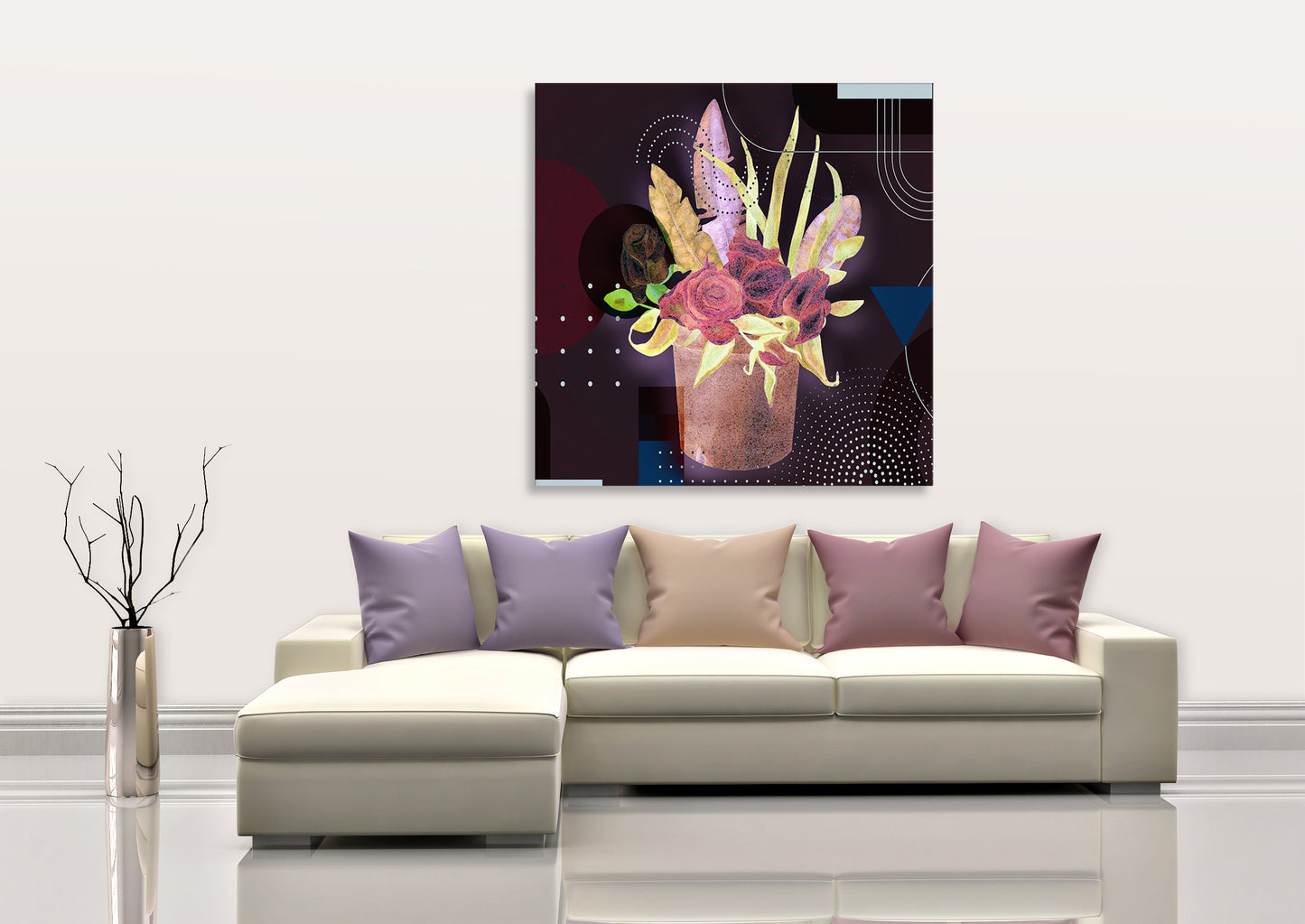Boho Flowers And Feather 689