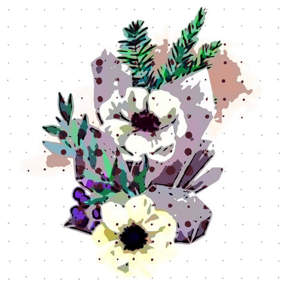 Boho Gems And Flowers I Painting Print