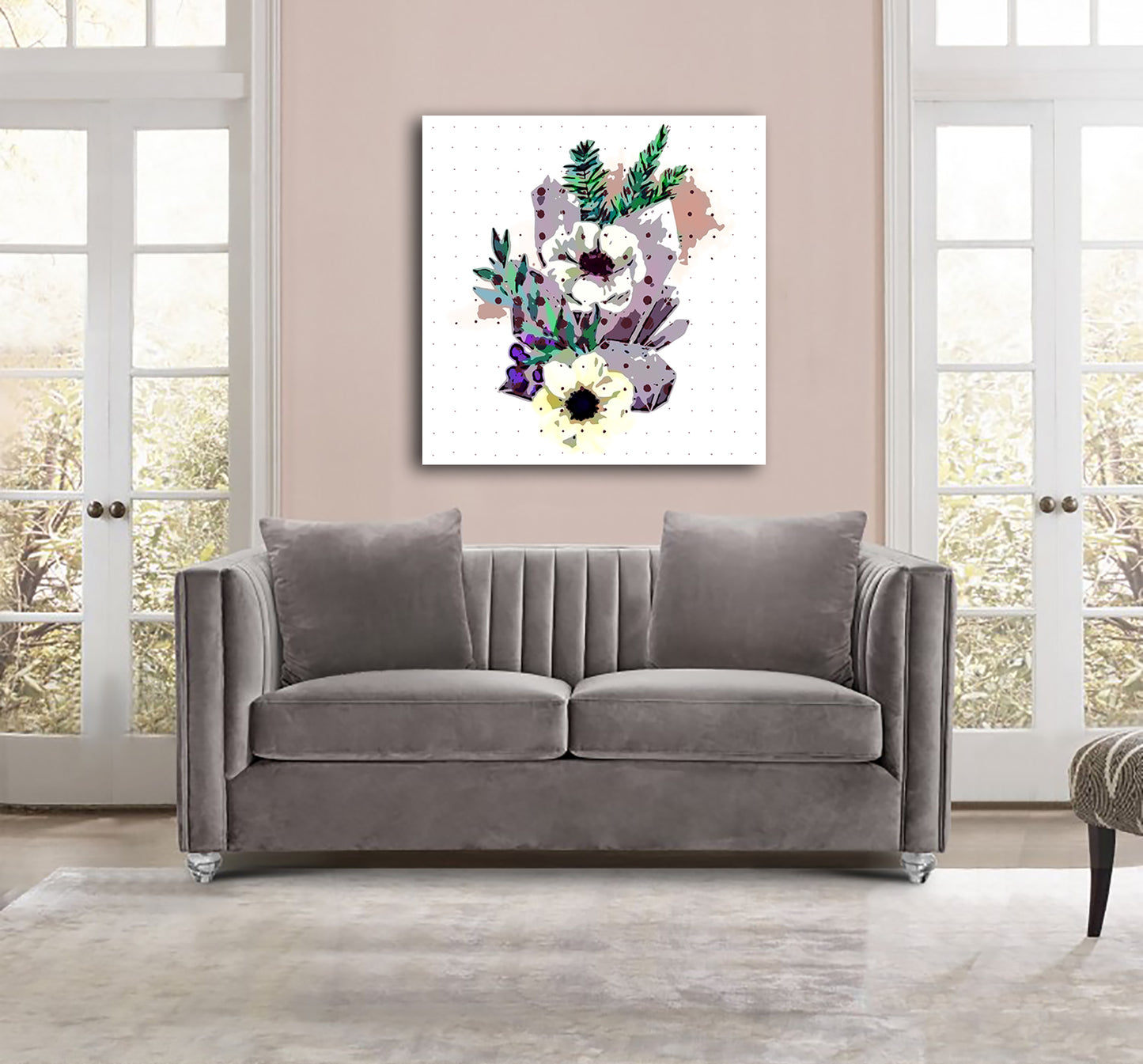 Boho Gems And Flowers I Painting Print