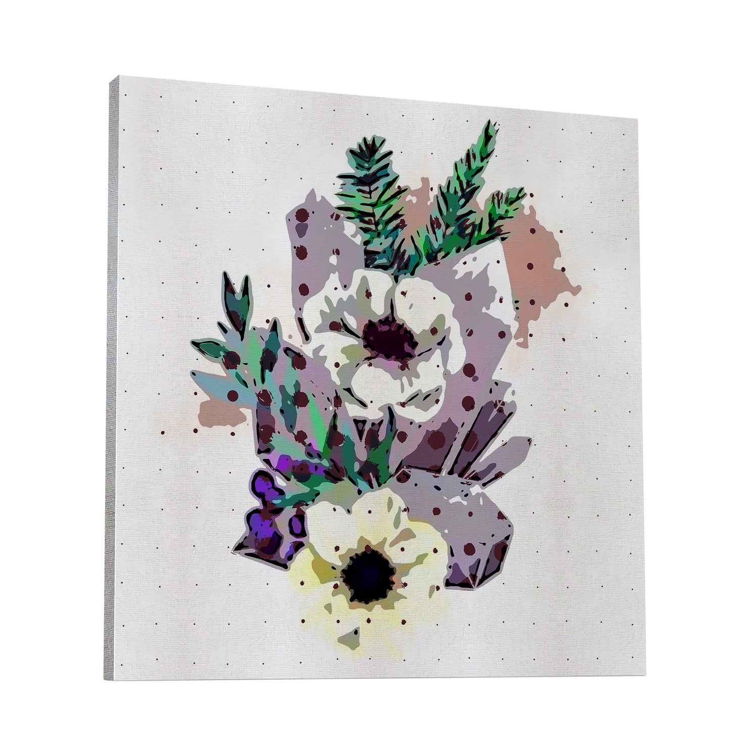 Boho Gems And Flowers I Painting Print