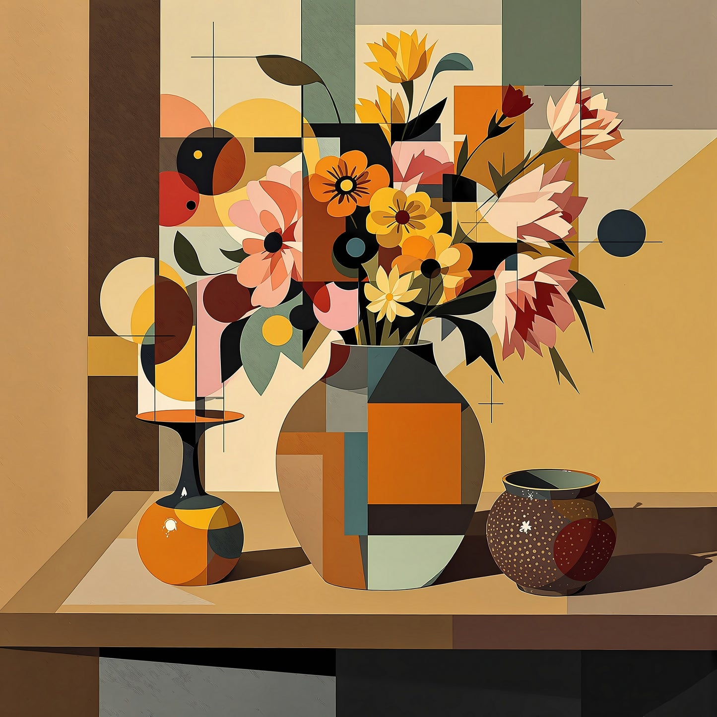 Colorful Mid Century Still Life III