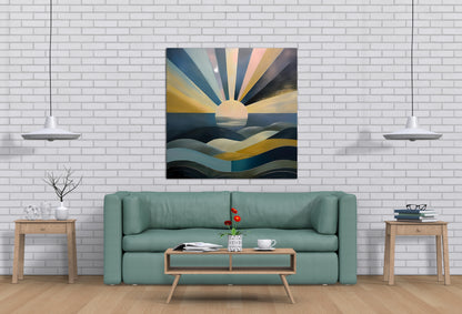 Radiating Coastal Sunset