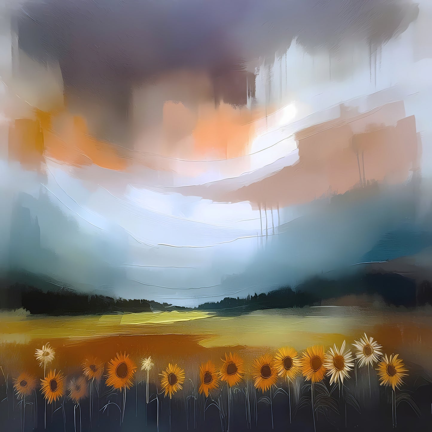 Sunflower Fields In Provence