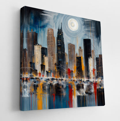 Illuminated Cityscape