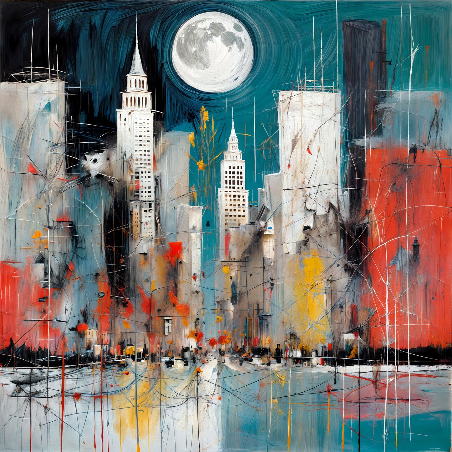 Moonlit Cityscape