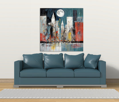 Moonlit Cityscape