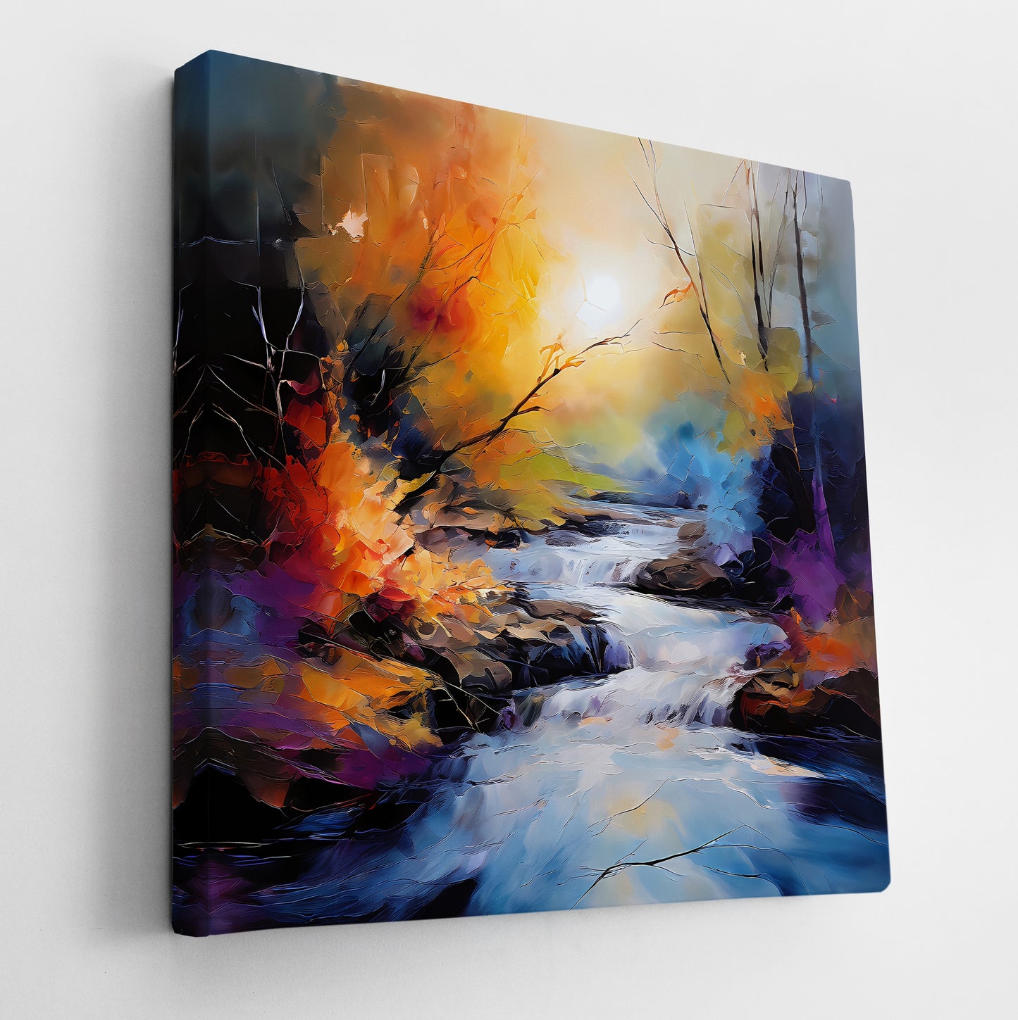 Sunlit Waterfall
