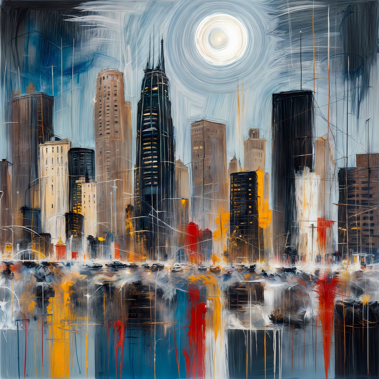 Illuminated Cityscape