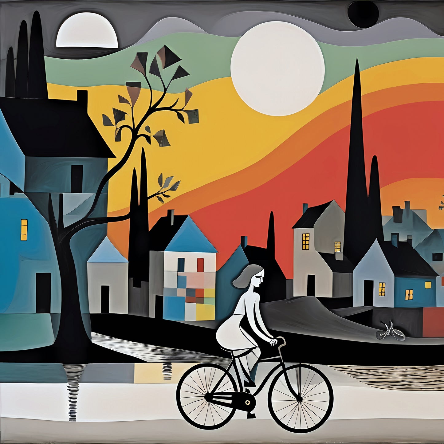 Moonlit Cyclist