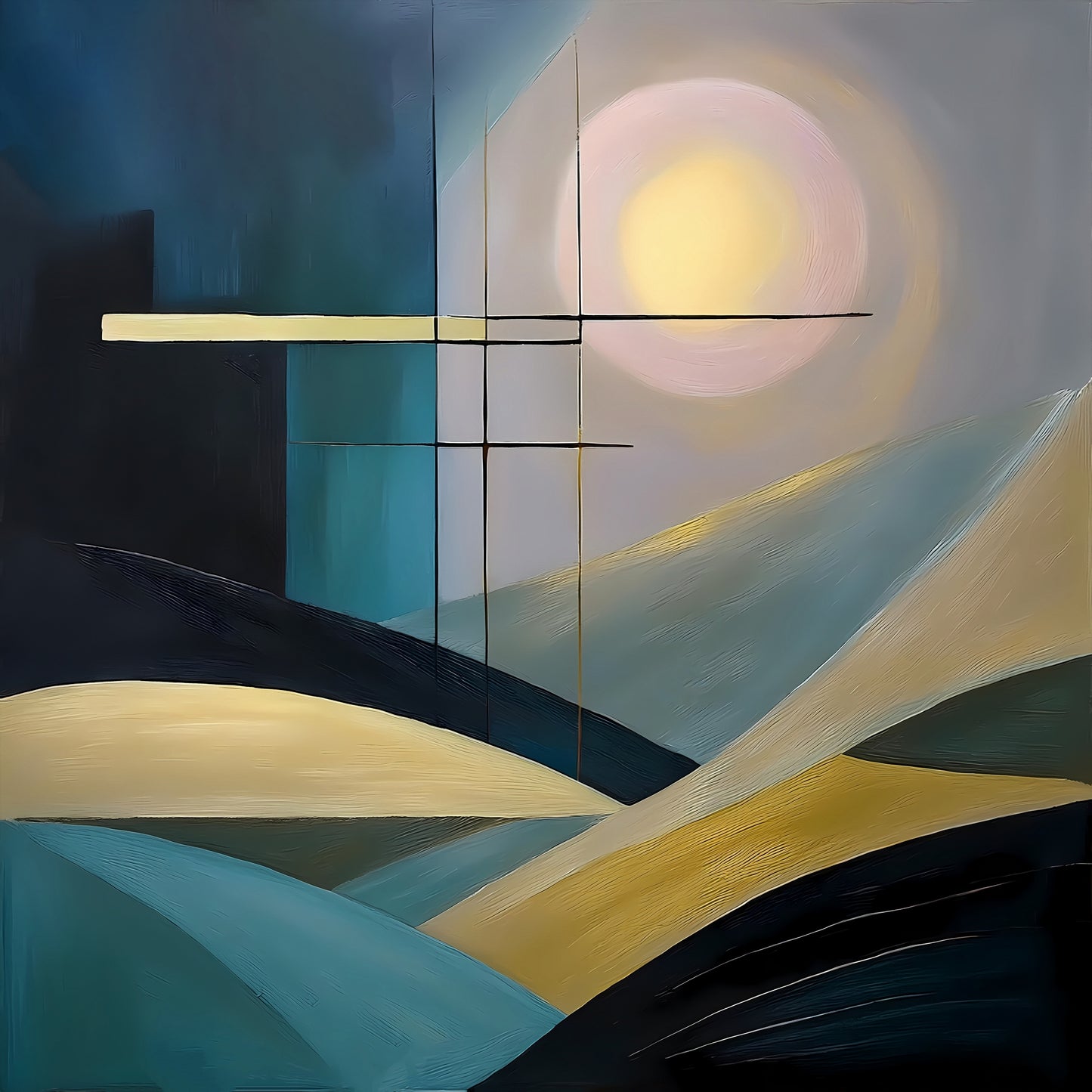 Geometric Sunset
