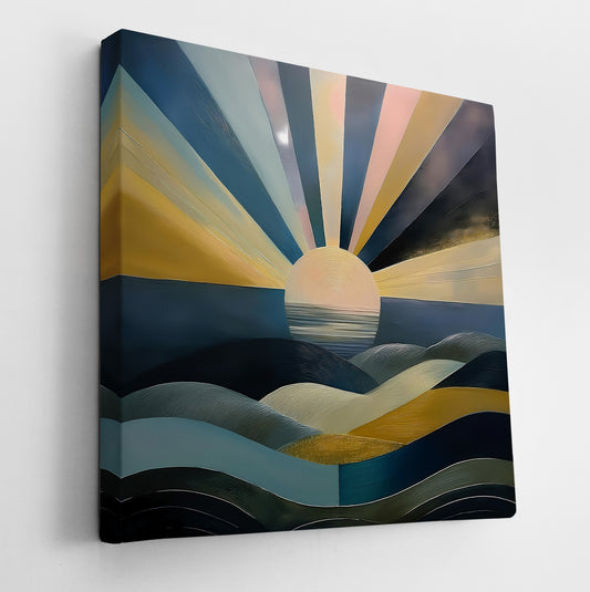 Radiating Coastal Sunset