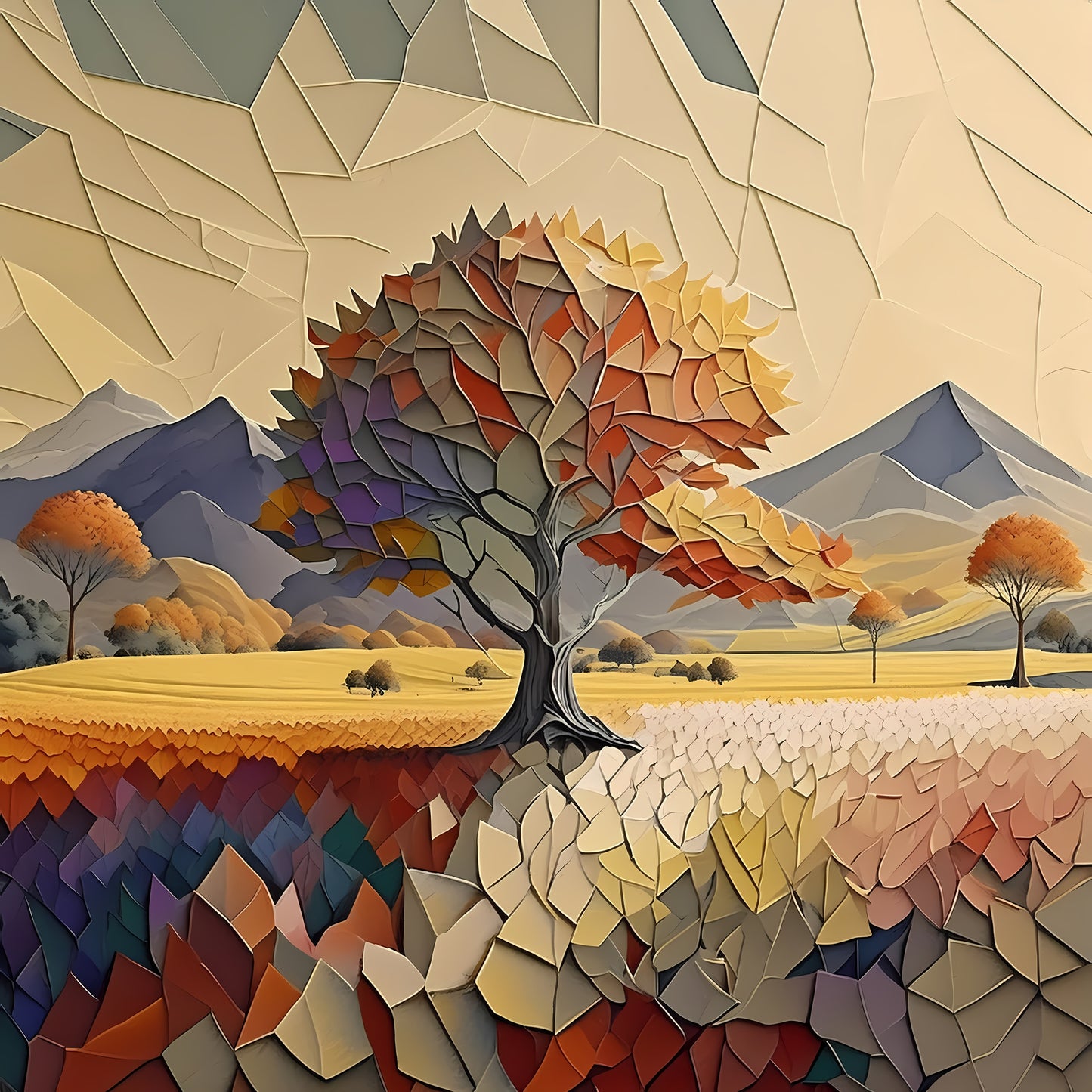 Colorful Mosaic Tree