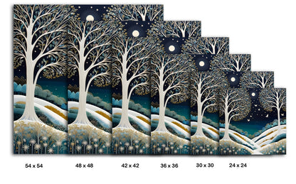 Snowy Night Scene