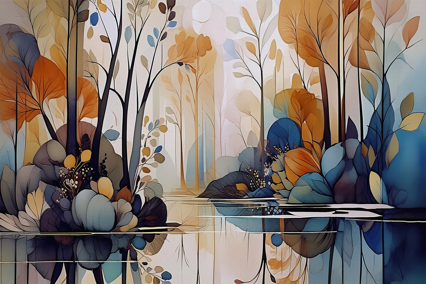 Serene Forest Reflection