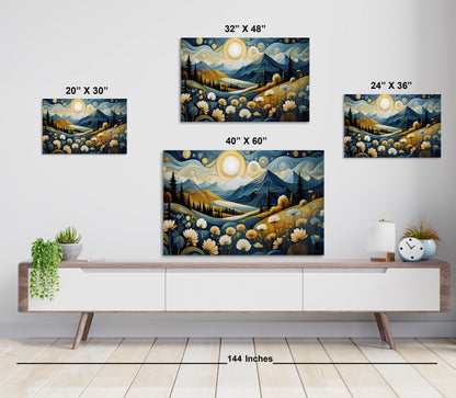 Sunlit Mountain Valley