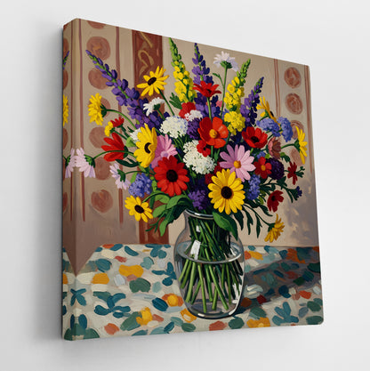 Wildflowers In A Gass Vase