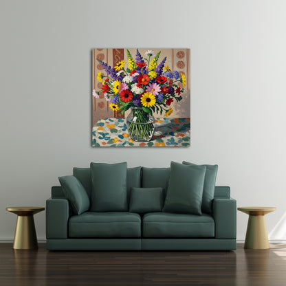 Wildflowers In A Gass Vase
