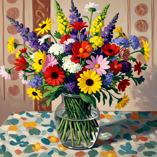 Wildflowers In A Gass Vase