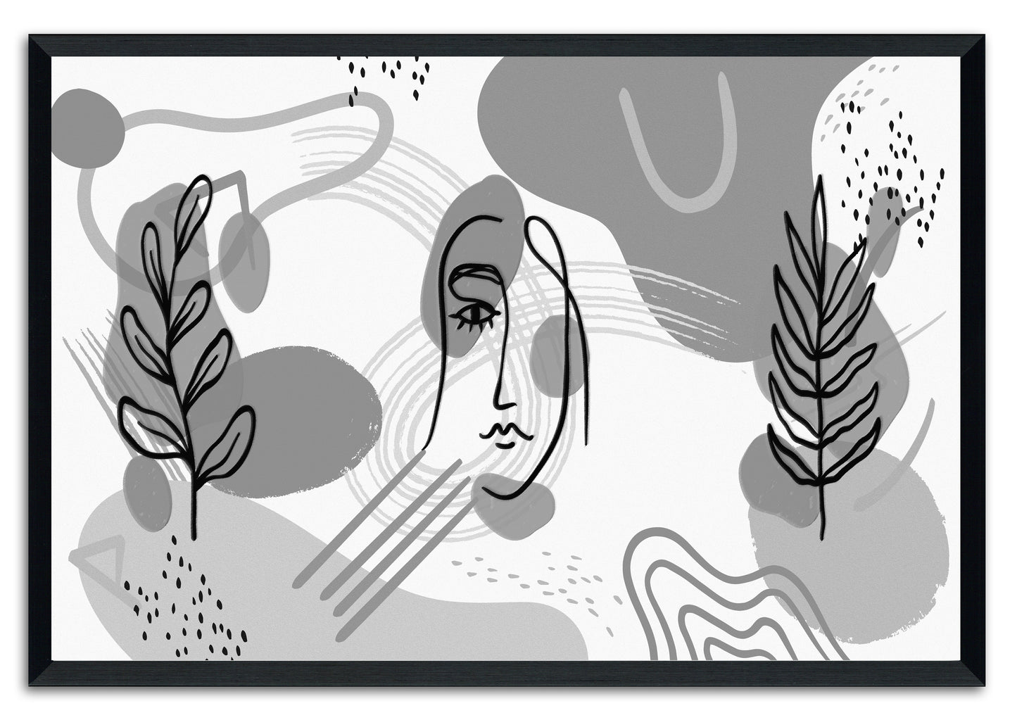 Bohemian Life BW Painting Print